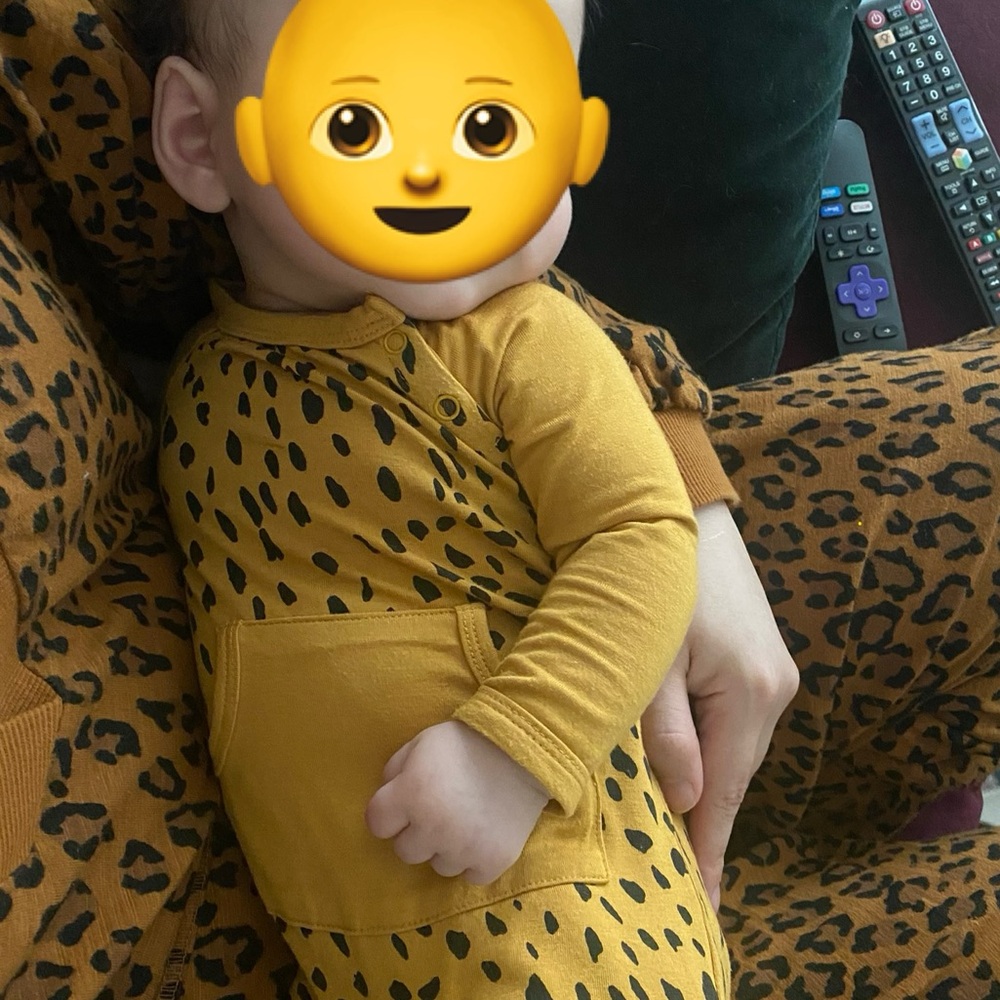 Kyte Baby Snap Romper Cheetah Print 3-6 Months EUC
